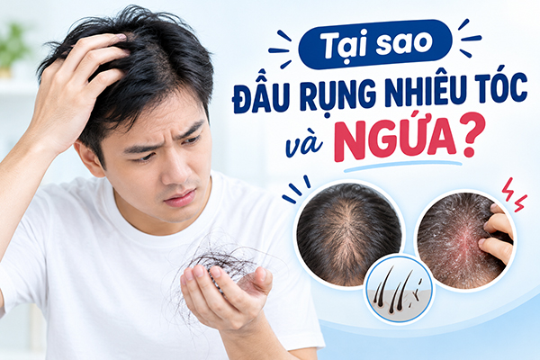 Tại sao đầu rụng nhiều tóc và ngứa