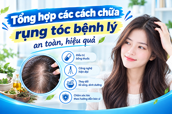 Tổng hợp các cách chữa rụng tóc bệnh lý an toàn, hiệu quả