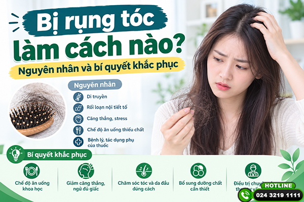 Bị rụng tóc làm cách nào? Nguyên nhân và bí quyết khắc phục