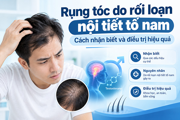 rụng tóc do rối loạn nội tiết tố nam